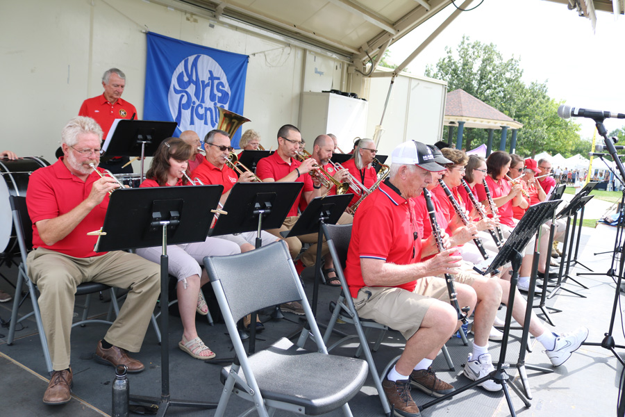 Photo of a Greeley Arts Picnic big band performing