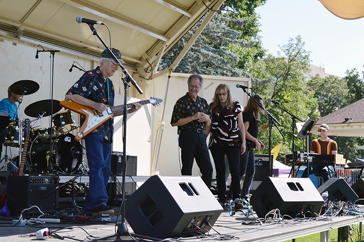 Band playing at Arts Picnic 2023