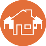 Graphic icon depicting housing for all