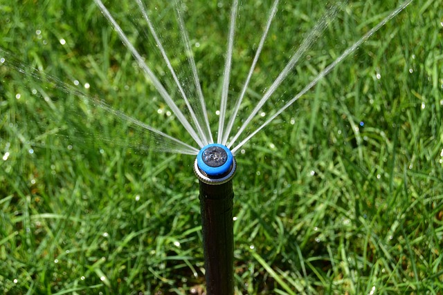 An efficient style of rotary sprinkler head and body spraying water