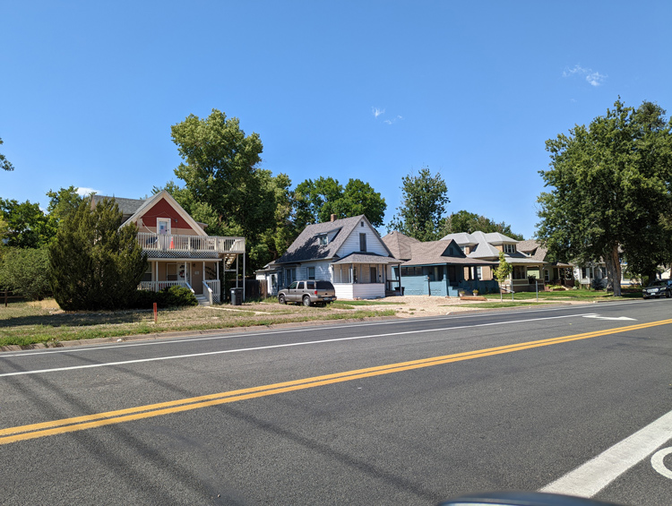 Photo of a row of homes in north Cranford neighborhood