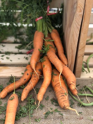 carrots at farmers market